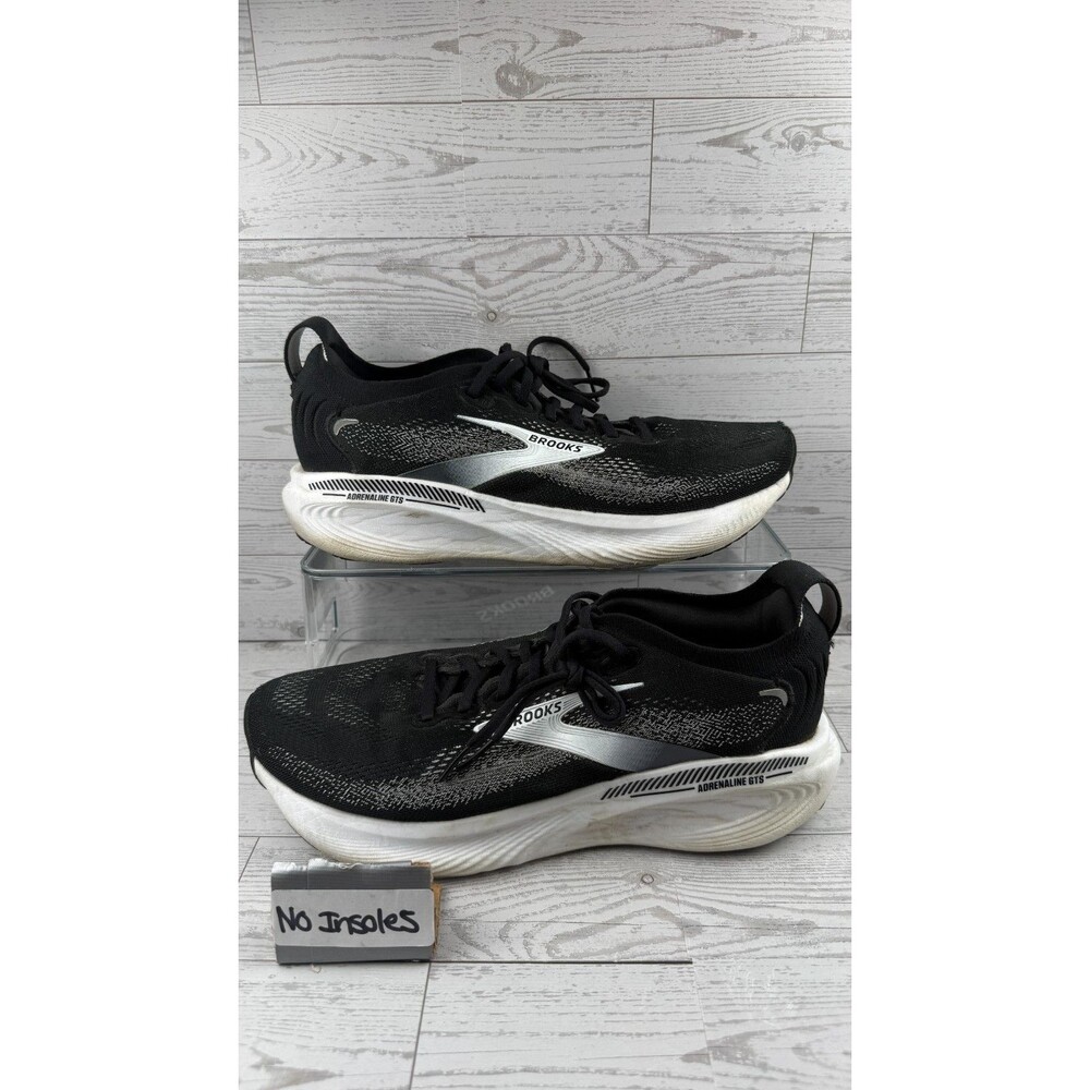 Brooks Adrenaline GTS 25 110454-2E-090 Black White 10 2E Mens Running Shoes #225